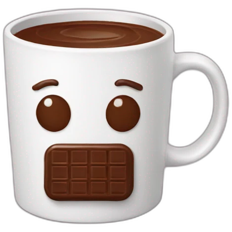 mug with chocolate emoji