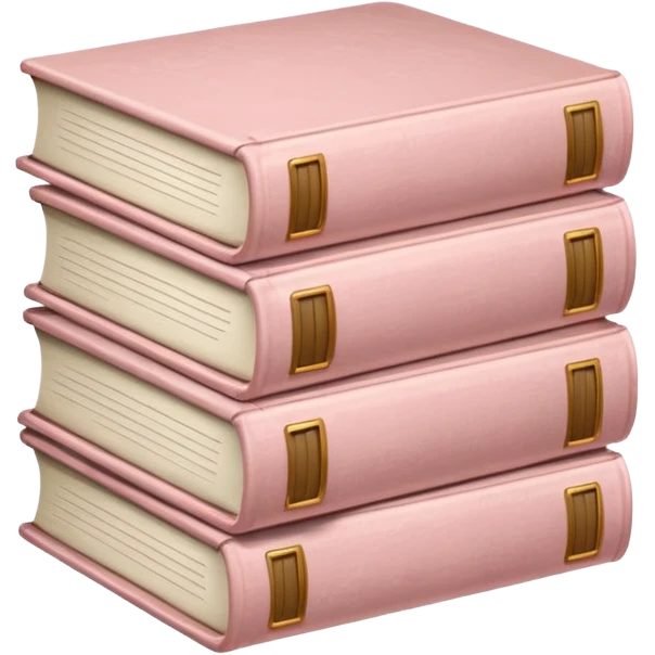 stack of pale pink books emoji