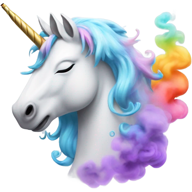 unicorn vaping  emoji