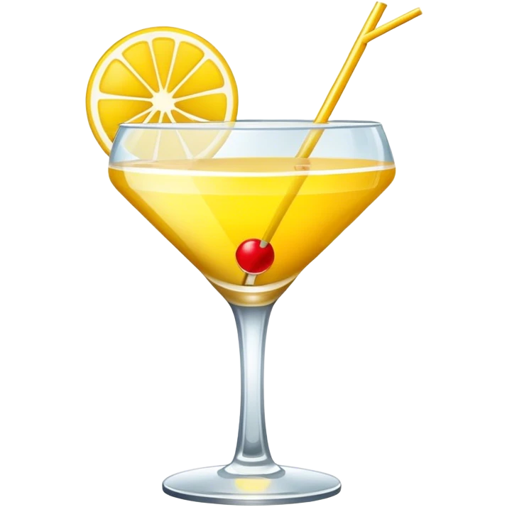 cocktail, drink, yellow emoji