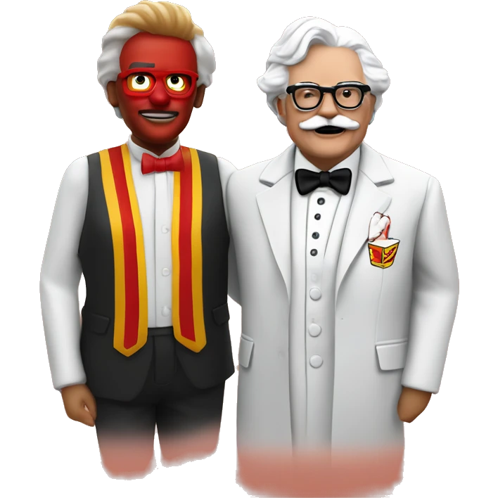 colonel sanders and ronald mcdonald emoji