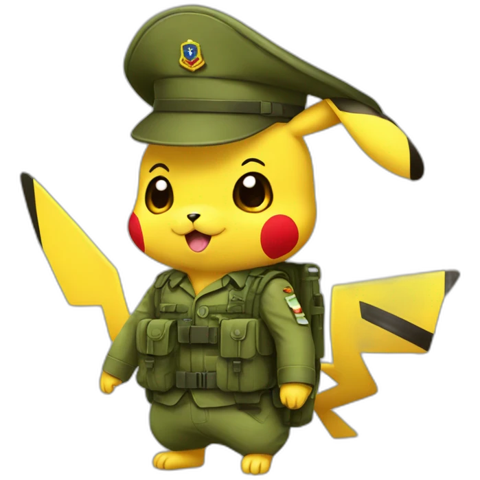 Picachu militar  emoji