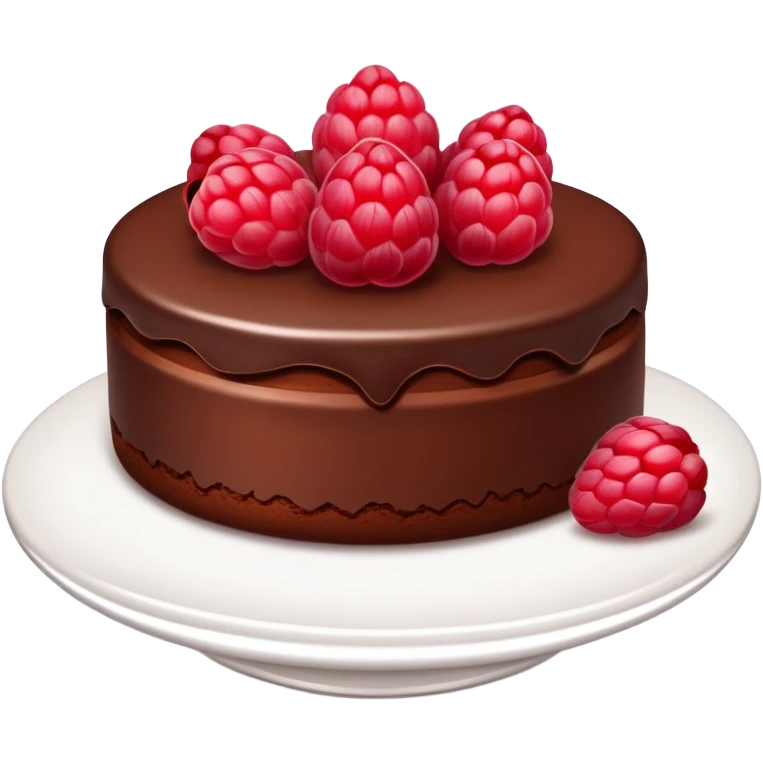 Flourless chocolate tort with raspberry luxury emoji
