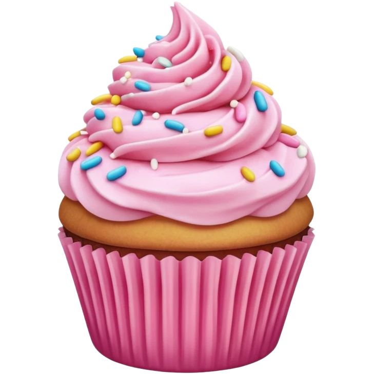 Cupcake with pink icing emoji
