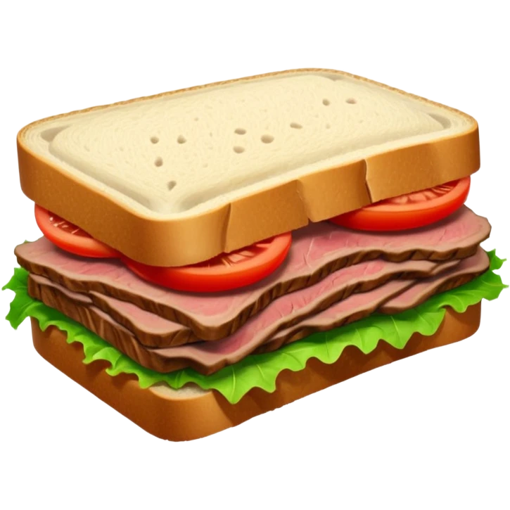 roast beef sandwich, simple, clear emoji