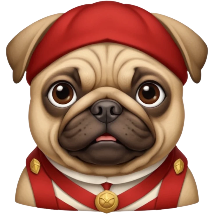 Pug and mussolini emoji