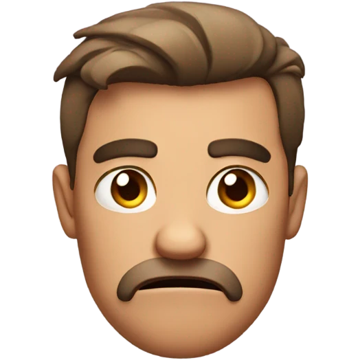 Annoyed face emoji