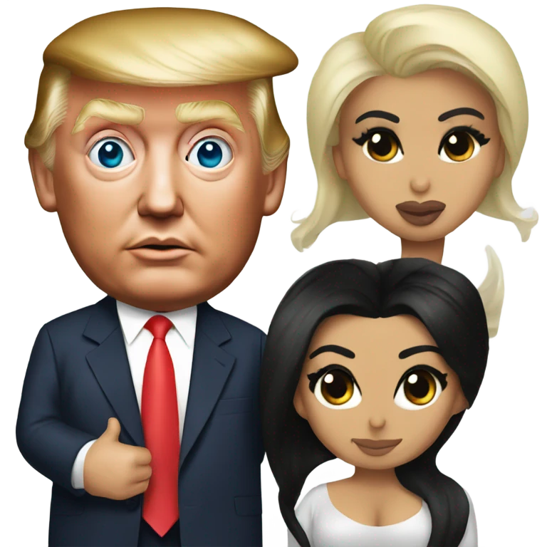 Kim kardashian and donald trump emoji
