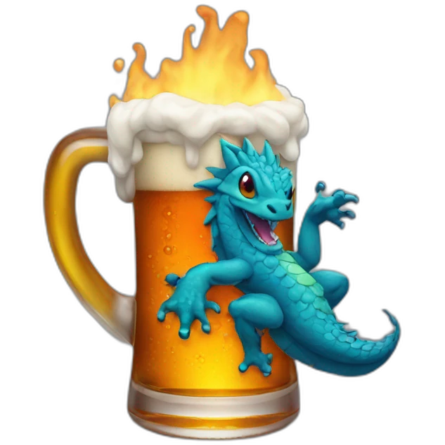 Dracaufeu drink beer emoji