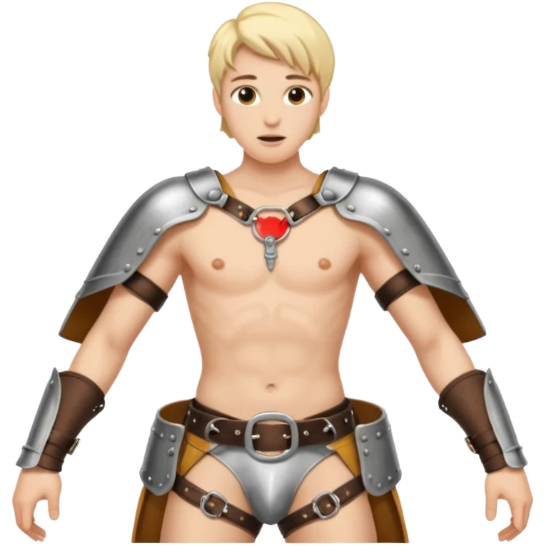 Male submissive in chastity and is being pegged by a female emoji