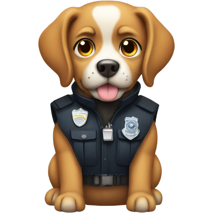 dogs in police vest emoji