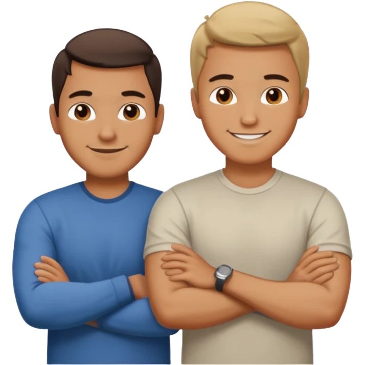 2 Men with their arms crossed  emoji