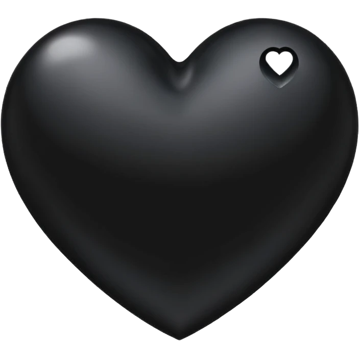 realistic gothic heart with a black teardrop emoji