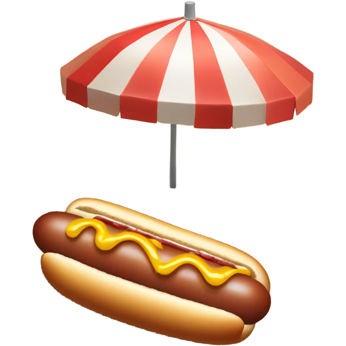 hot dog on the beach emoji