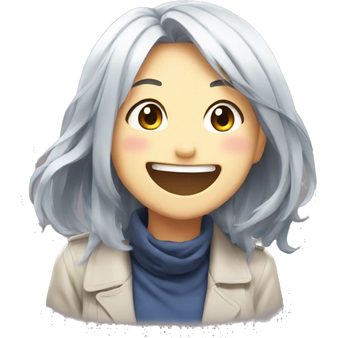 anime girl laughing emoji