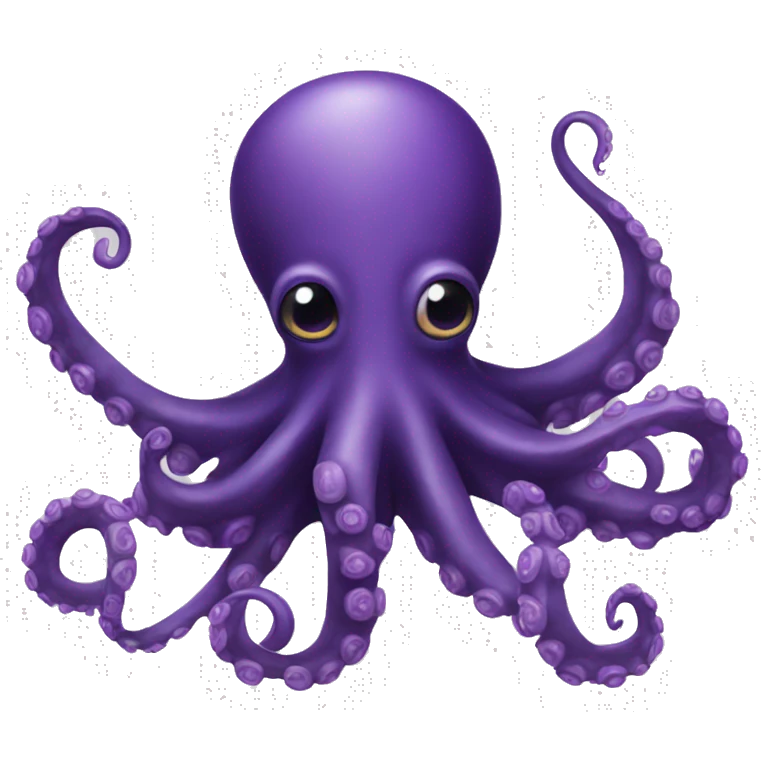 black - purple octopus emoji