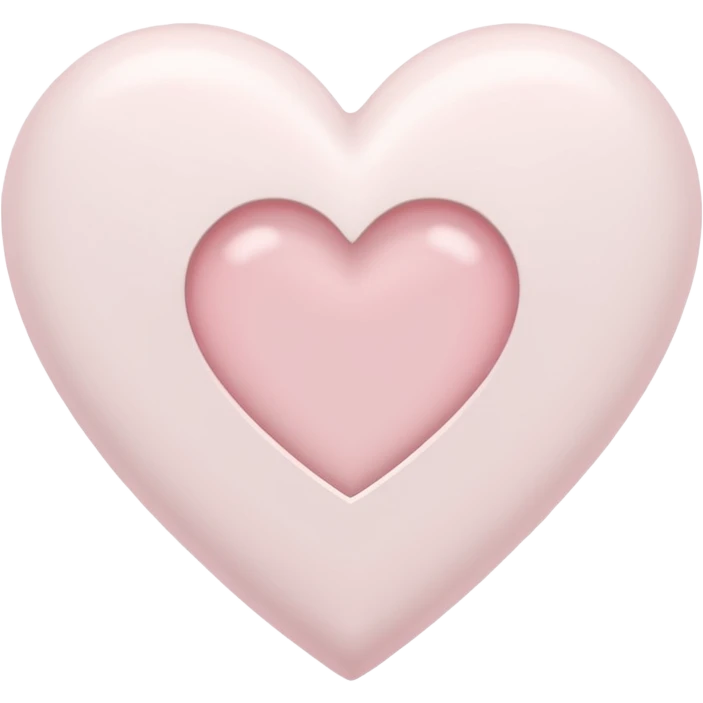 white heart with subtle sakura petal texture emoji