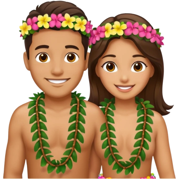 hawaiian couple emoji