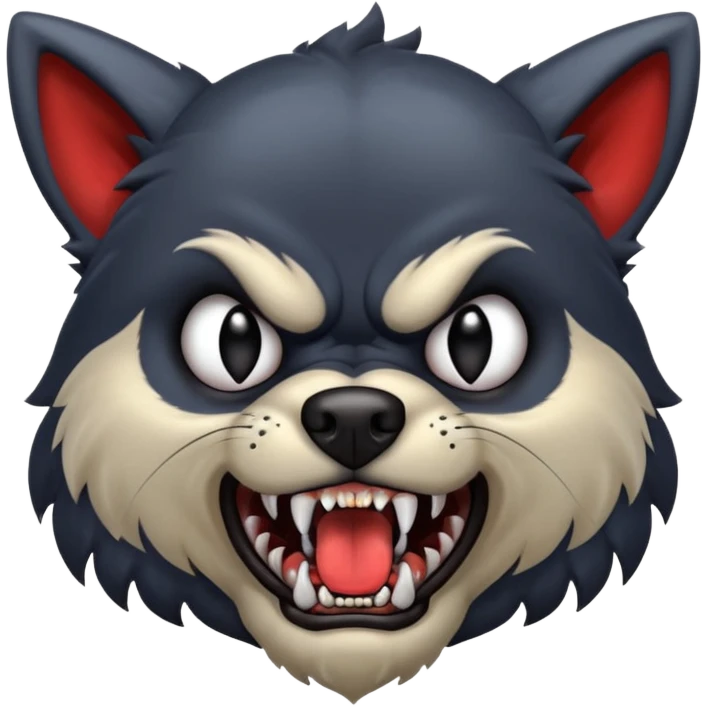evil dog emoji