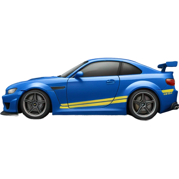 Carro deportivo azul estilo need for speed emoji