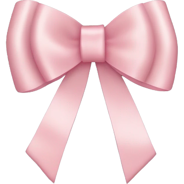 light pink ribbon bow emoji
