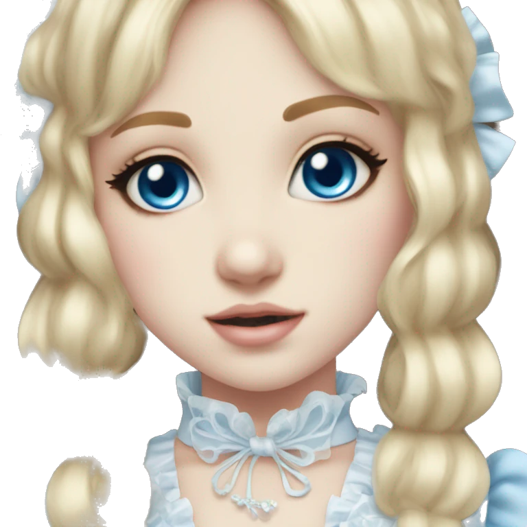 sweet lolita blond hair blue eyes white skin emoji