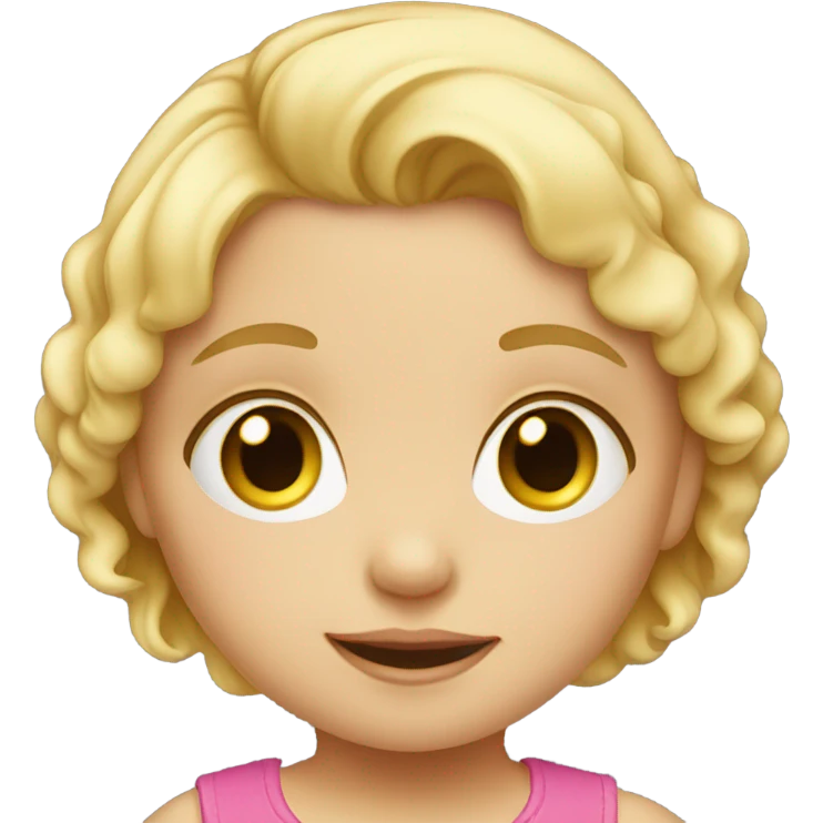 Blonde toddler girl emoji