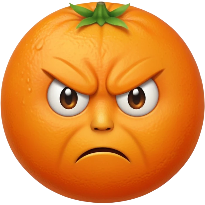 an angry orange emoji