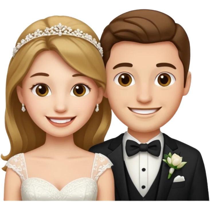 a man and a woman getting married emoji