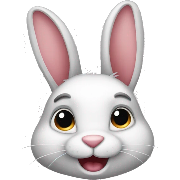 Backwards rabbit emoji
