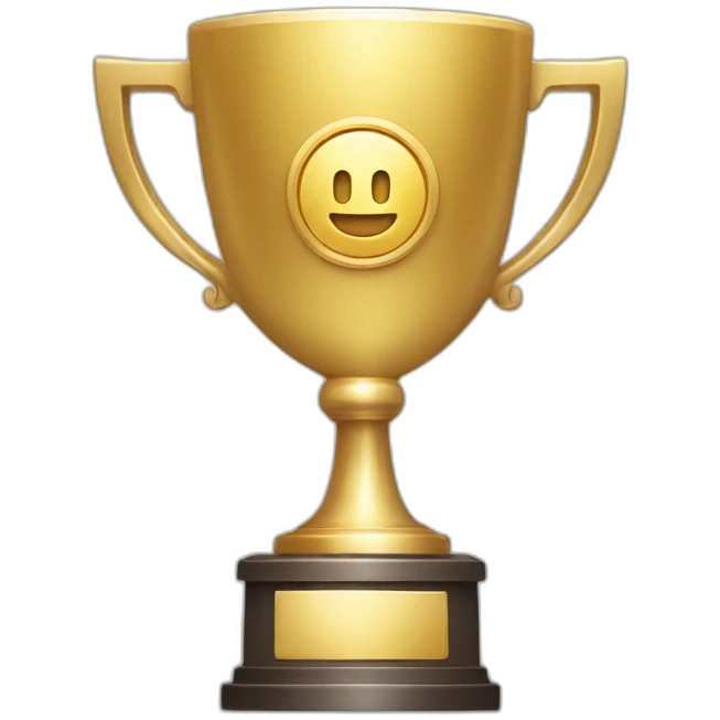 gold trophy in Round coin emoji