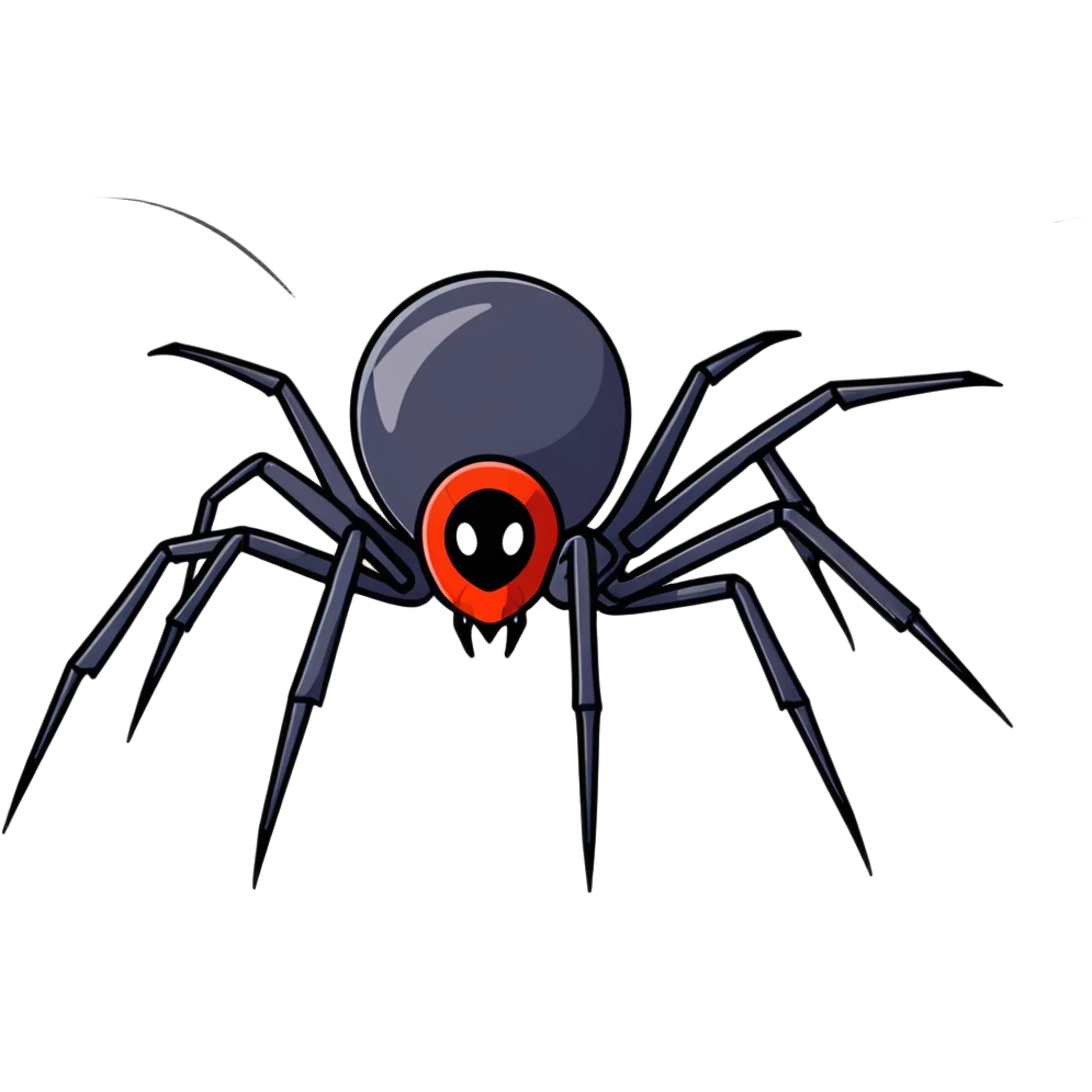 black widow spider emoji