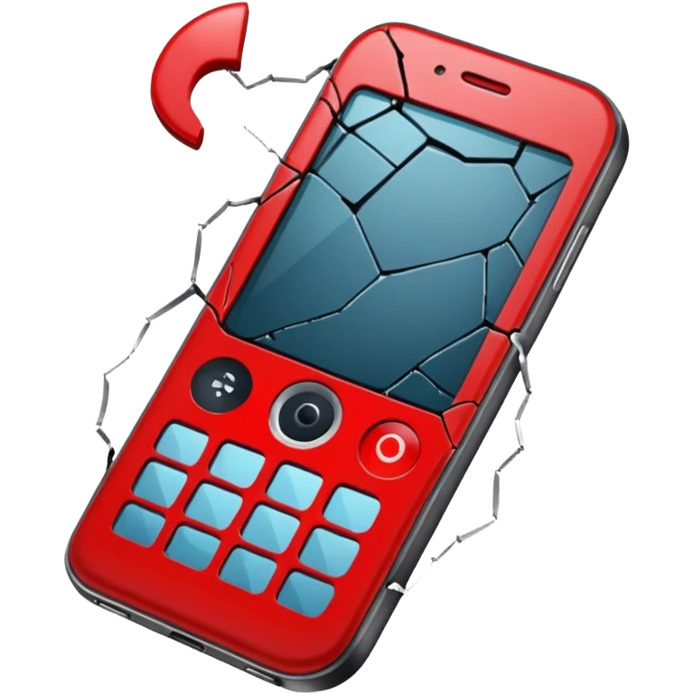 broken red cell phone emoji
