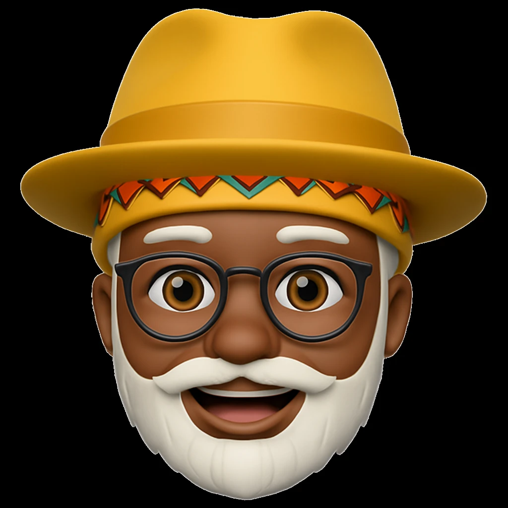 Add a hat to the character in the style of a 3D emoji emoji