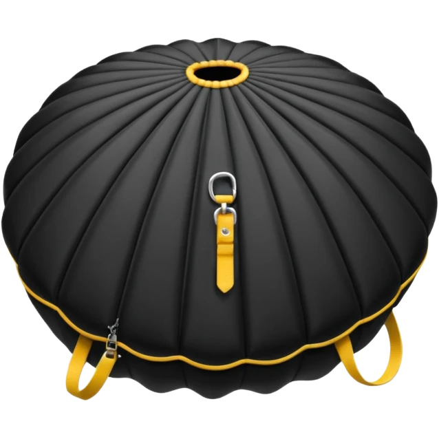 sac a parachute noir emoji
