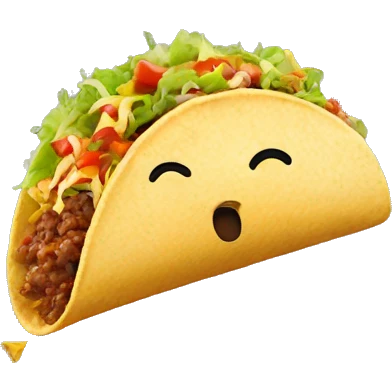 taco being thrown at a wall emoji