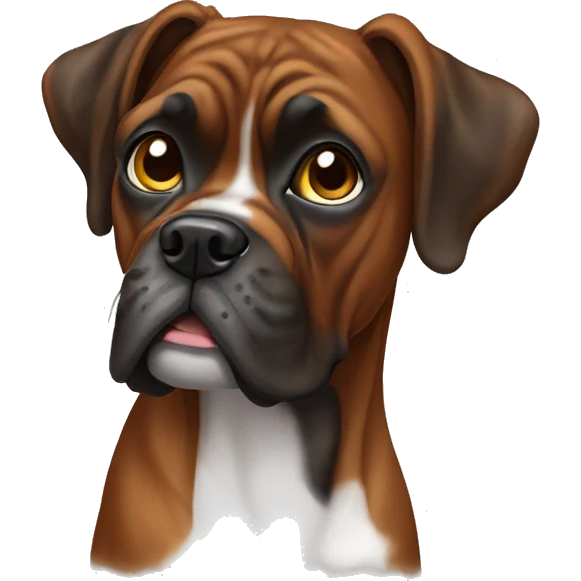 Brindle boxer dog emoji