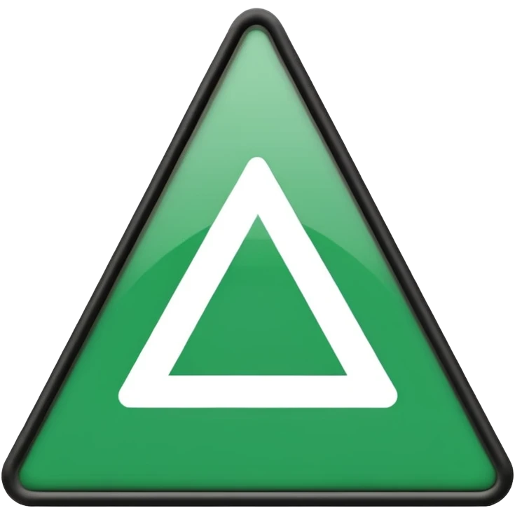 danger green triangle sign emoji