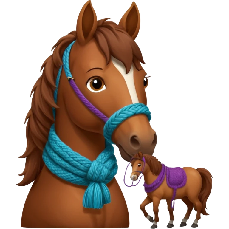 horse creating knitting emoji
