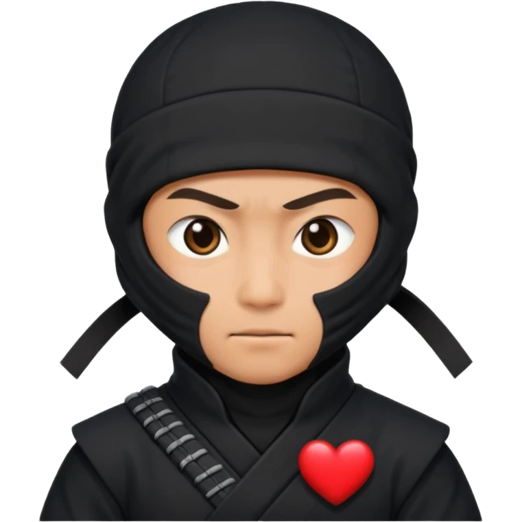 Ninja ojos de corazónes hombre emoji