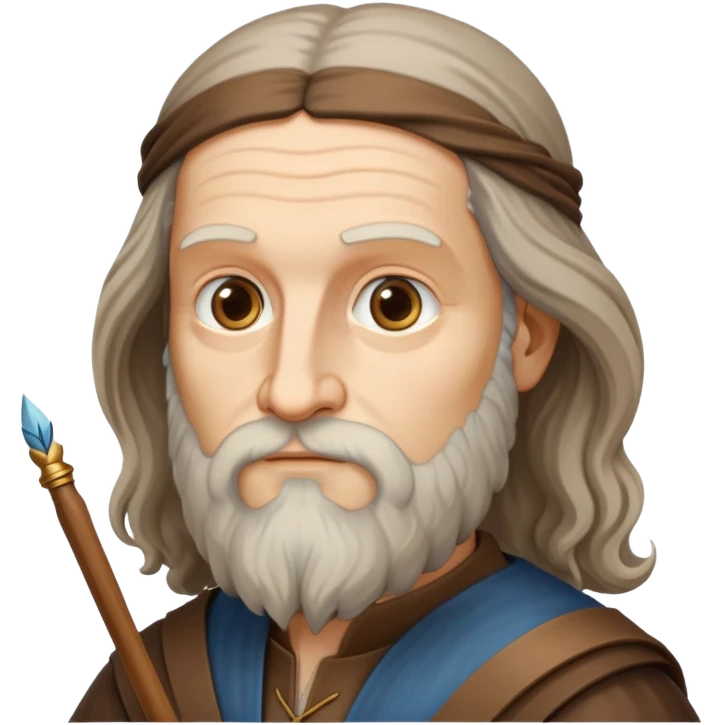 cinematic-realistic-leonardo-da-vinci-portrait-emoji,-depicted-as-the-quintessential-renaissance-polymath-with-deep,-thoughtful-eyes,-a-flowing-beard,-and-a-quill-or-sketchbook-in-hand.-the-scene-is-illuminated-with-warm,-classical-light emoji
