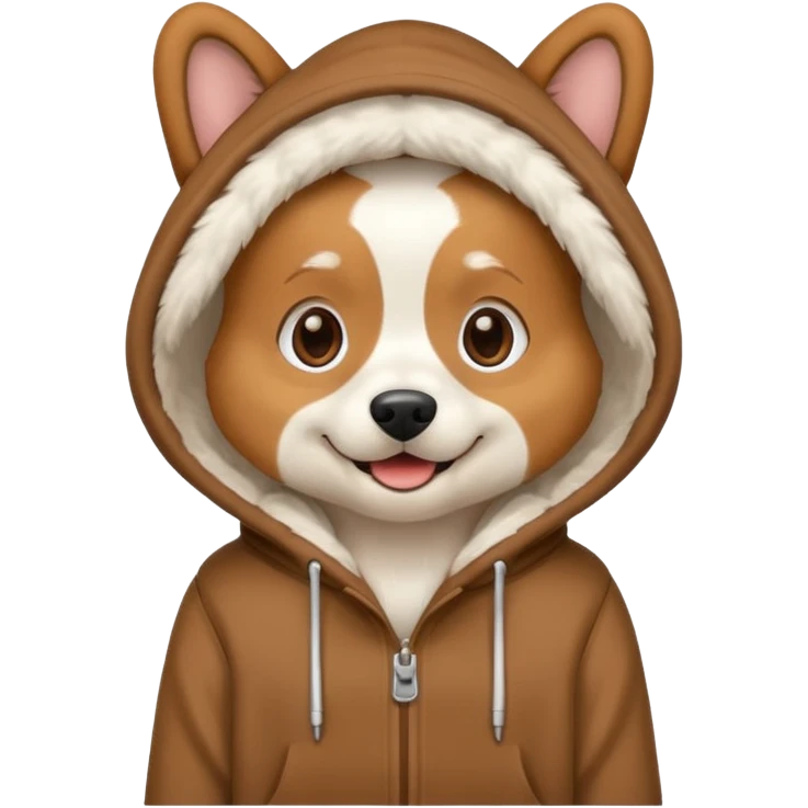 dog wearing a hoodie emoji