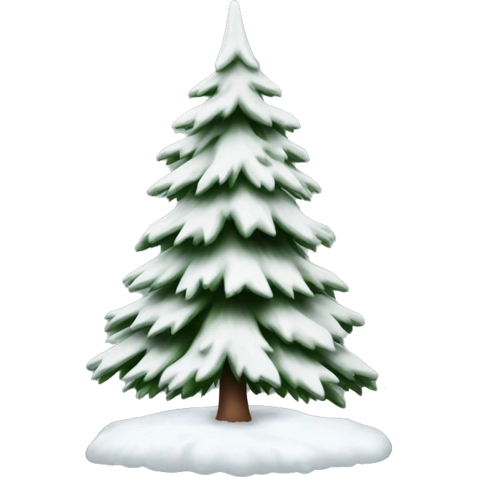  actual white fir christmas tree isolated.  emoji
