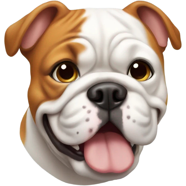 Ginger and white small bulldog emoji