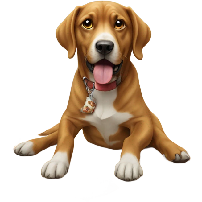 Dog ereing candy emoji