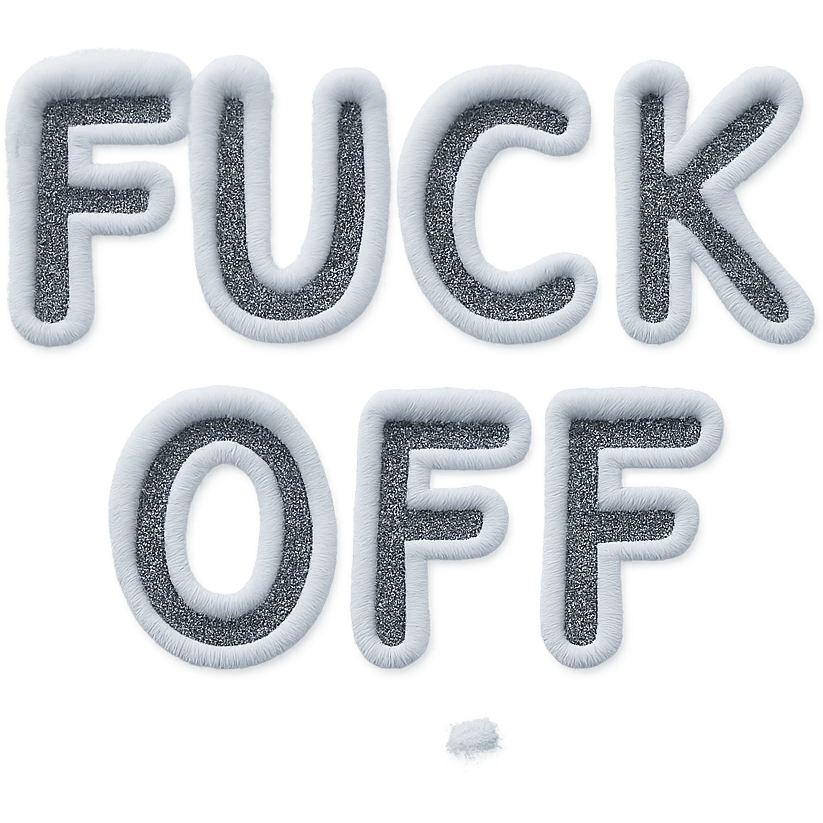 winter  snowFuck off text , remove background emoji