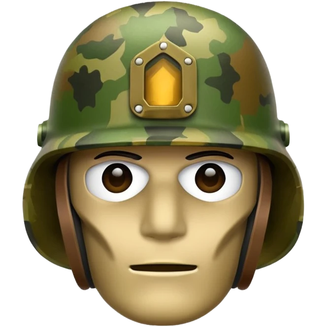 military helmet in camouflage emoji