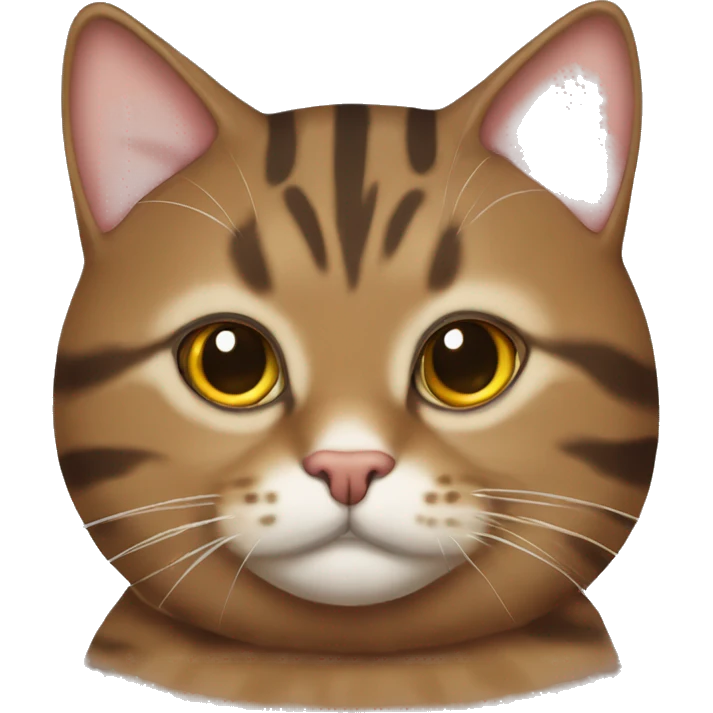 Chubby brown tabby cat emoji