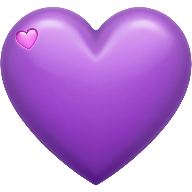 Corazón color morado claro con destellos emoji