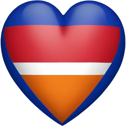 Heart in the color of the Armenian flag emoji